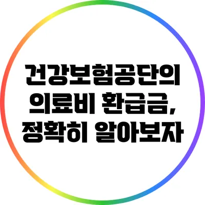 건강보험공단의 의료비 환급금, 정확히 알아보자
