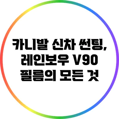 카니발 신차 썬팅, 레인보우 V90 필름의 모든 것