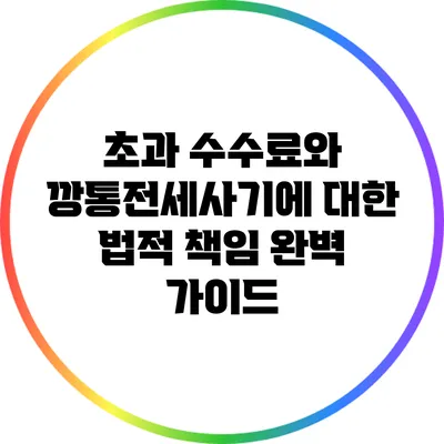 초과 수수료와 깡통전세사기에 대한 법적 책임 완벽 가이드