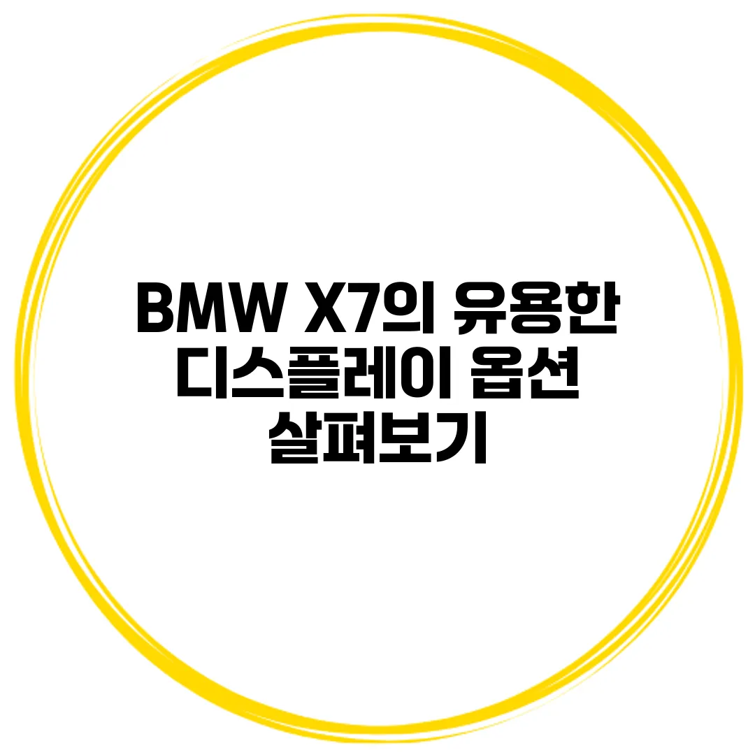 BMW X7의 유용한 디스플레이 옵션 살펴보기