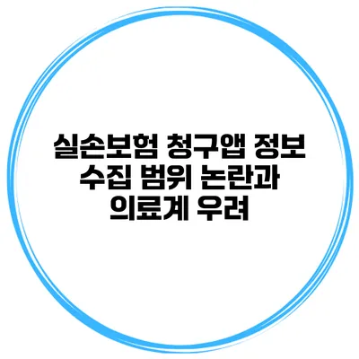 실손보험 청구앱 정보 수집 범위 논란과 의료계 우려